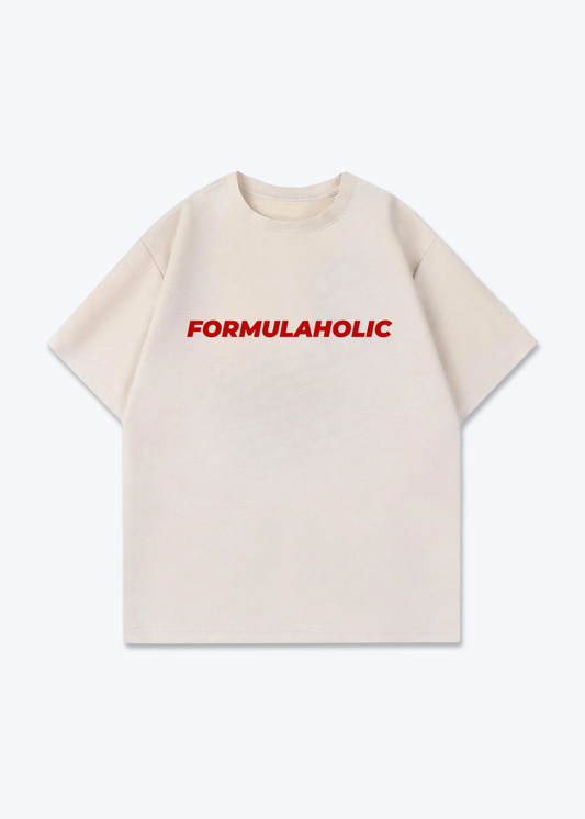 Formulaholic Oversized Shirt - Beige Front (Designed)