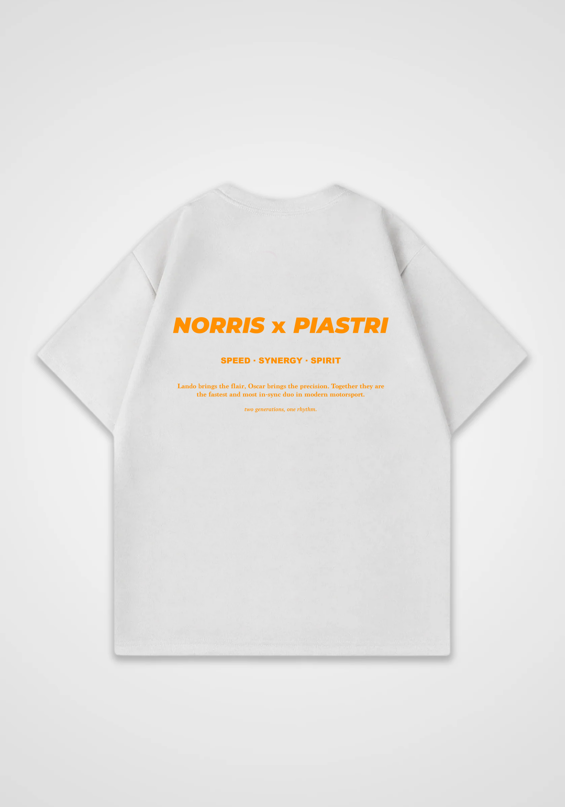 Norris x Piastri Oversized Shirt - White Back (Designed)