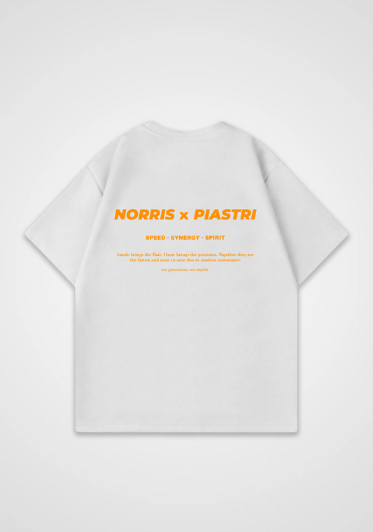 Norris x Piastri Oversized Shirt - White Back (Designed)