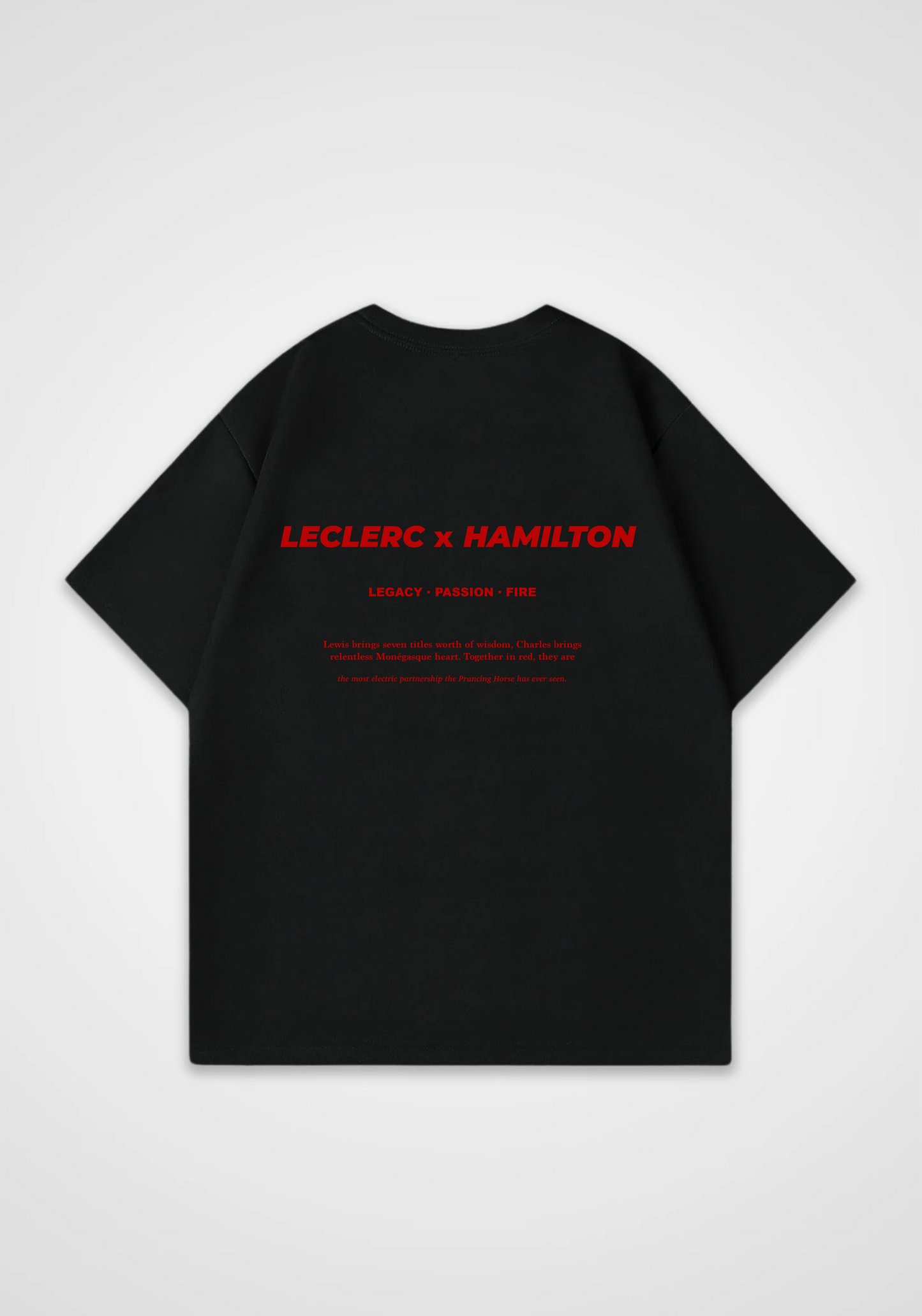 Leclerc x Hamilton Oversized Shirt - Black Back (Designed)