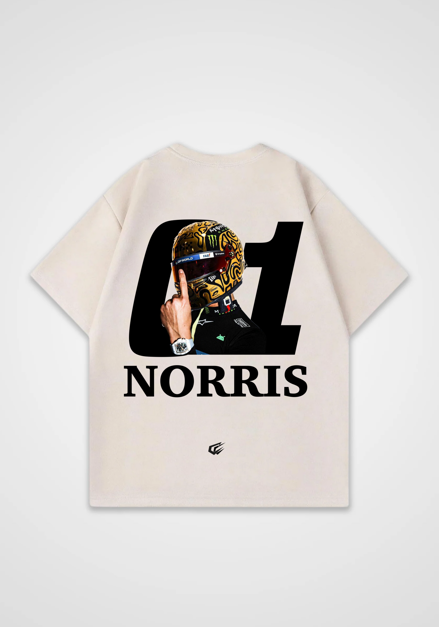 Norris 01 Oversized Shirt - Beige Back (Designed)