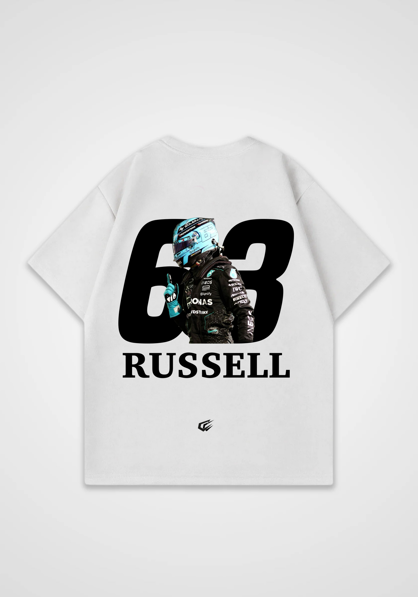 Russell 63 Oversized Shirt - White Back (Designed)