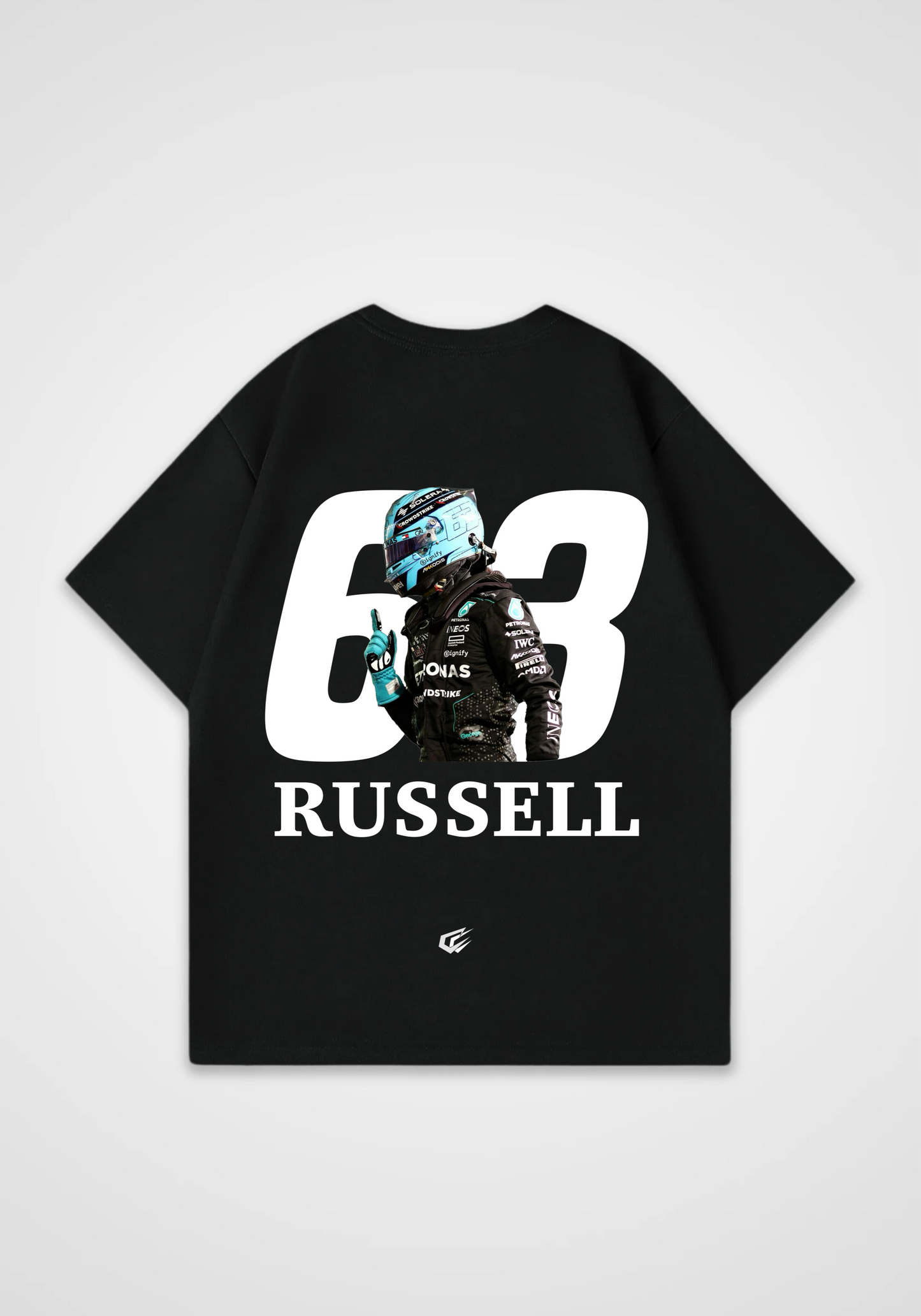 Russell 63 Oversized Shirt - Black Back (Designed)