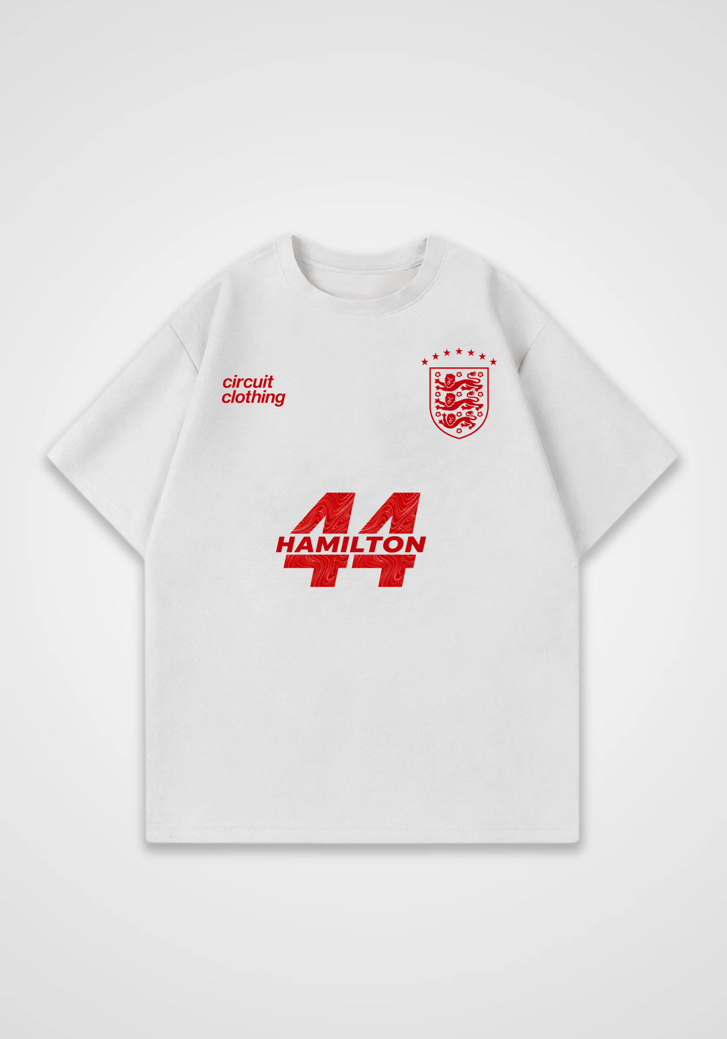 Hamilton Jersey Oversized Shirt - White Front (Designed)