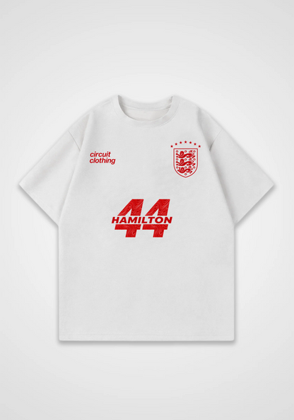 Hamilton Jersey Oversized Shirt - White Front (Designed)