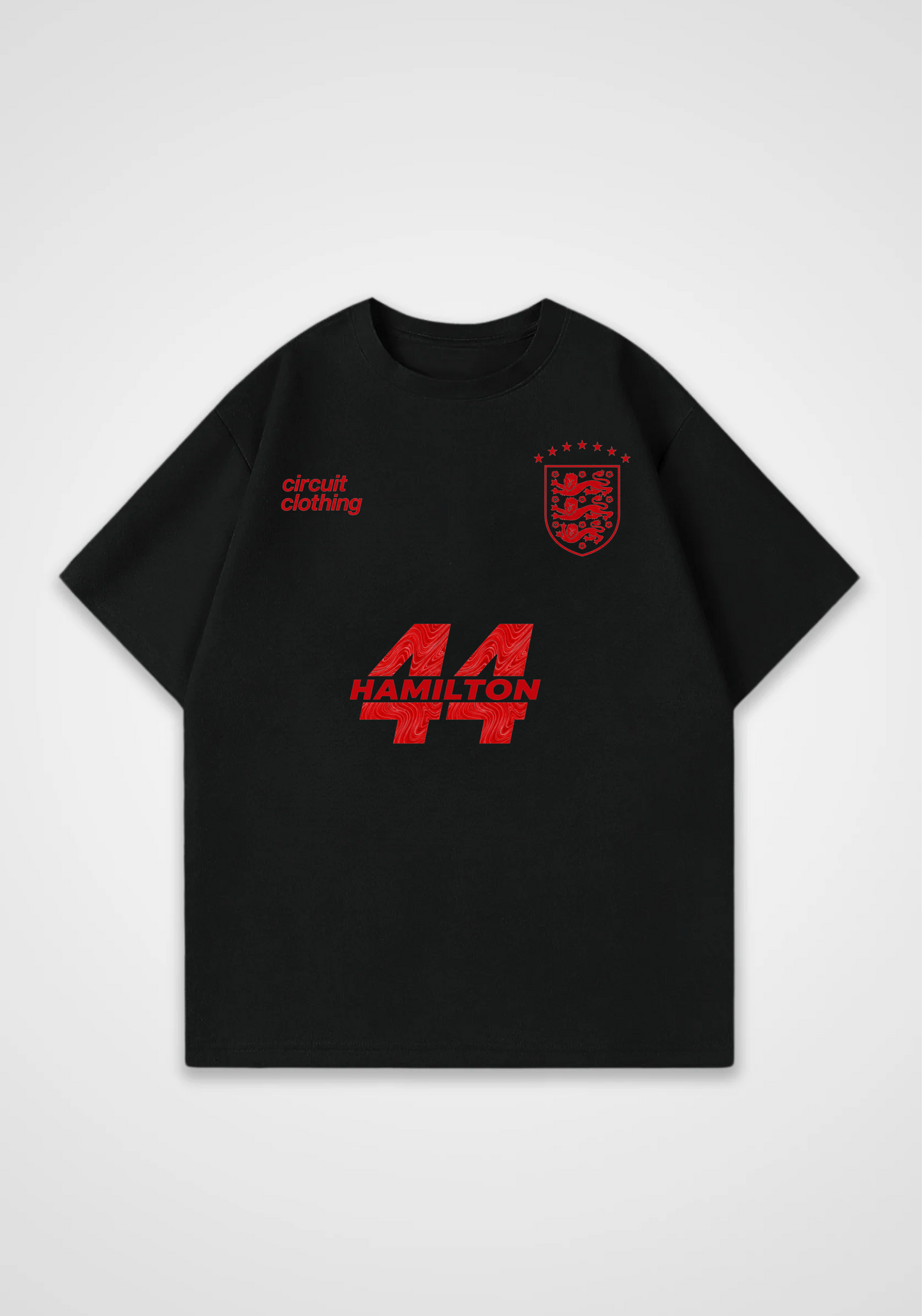 Hamilton Jersey Oversized Shirt - Black Front (Designed)