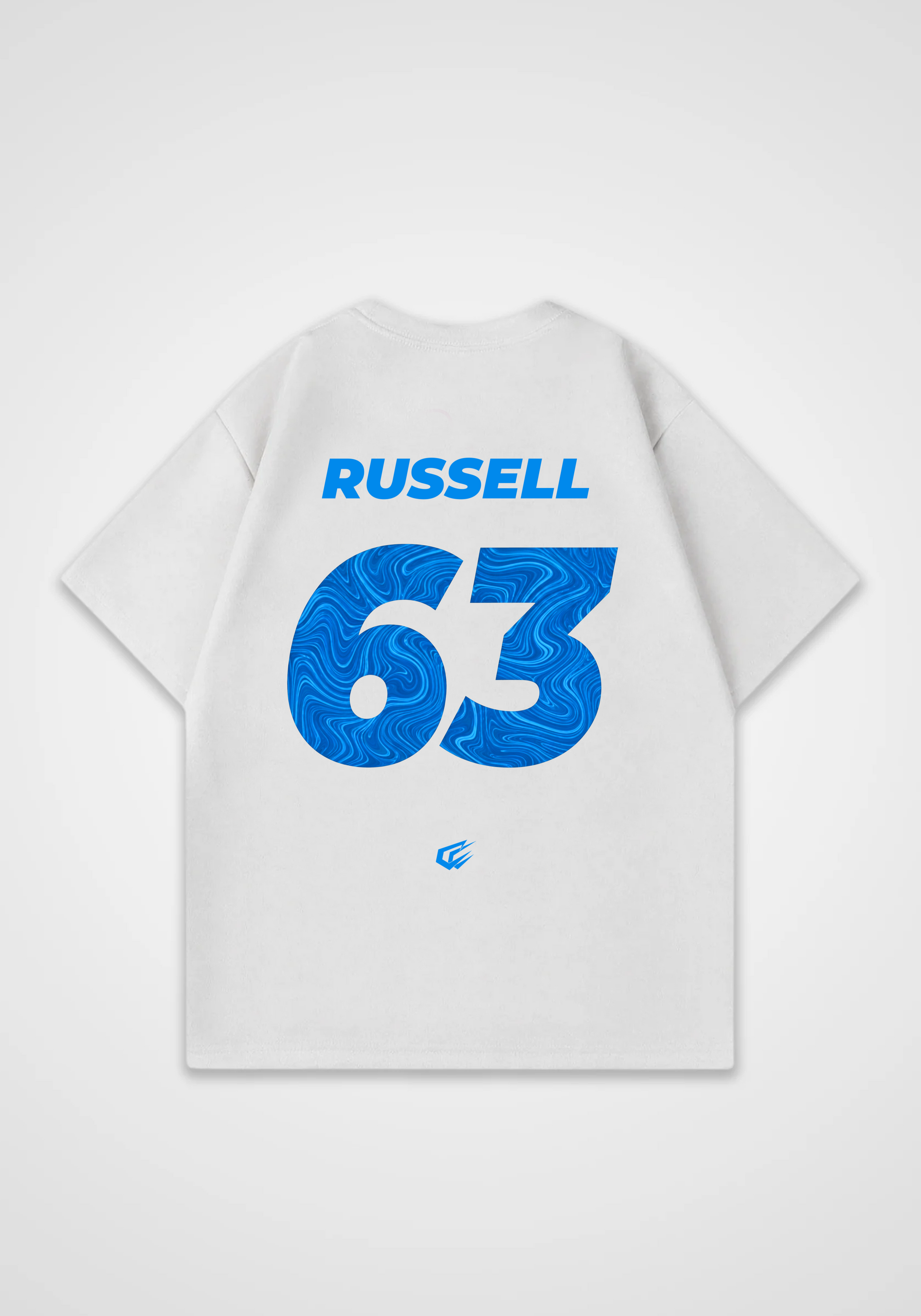 Russell jersey Oversized Shirt - White Back (Designed)