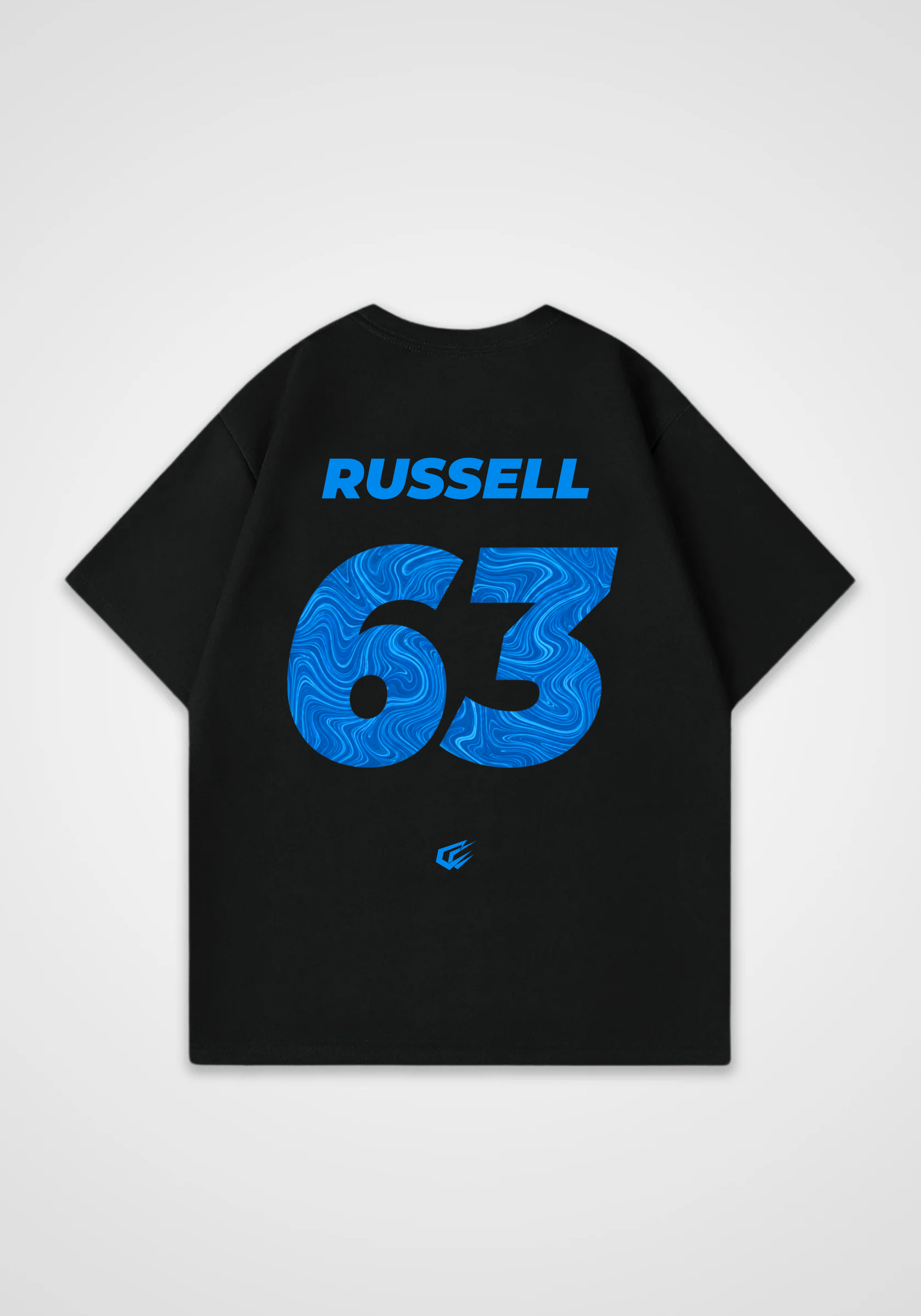 Russell jersey Oversized Shirt - Black Back (Designed)