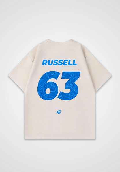 Russell jersey Oversized Shirt - Beige Back (Designed)