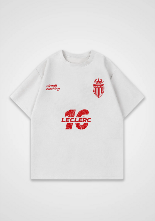 Leclerc Jersey Oversized Shirt - White Front (Designed)