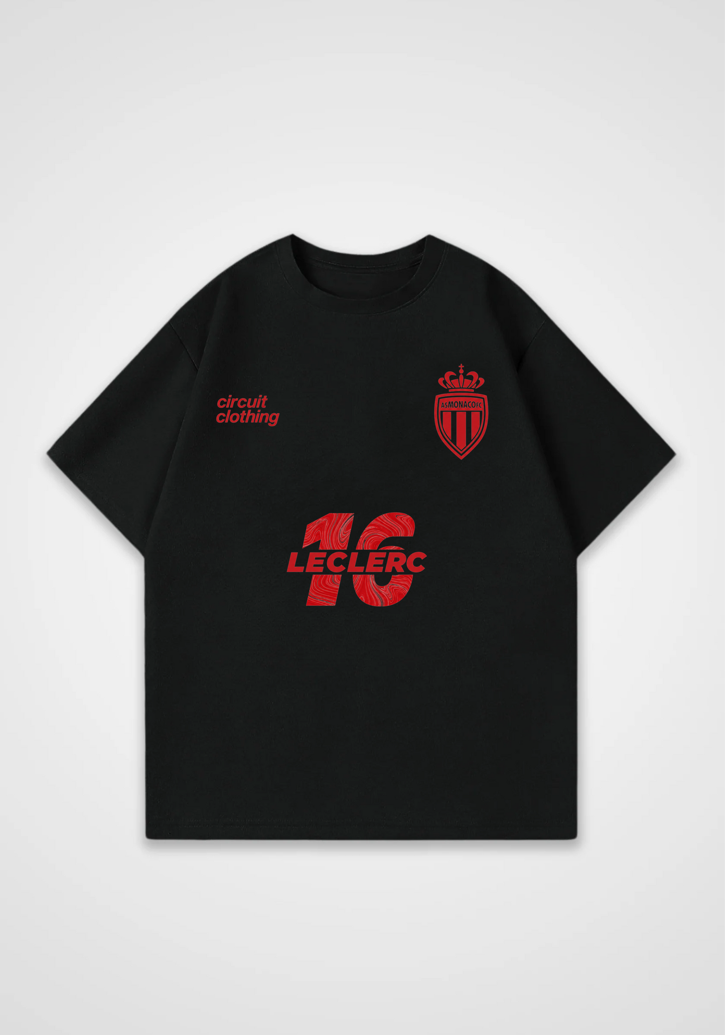 Leclerc Jersey Oversized Shirt - Black Front (Designed)