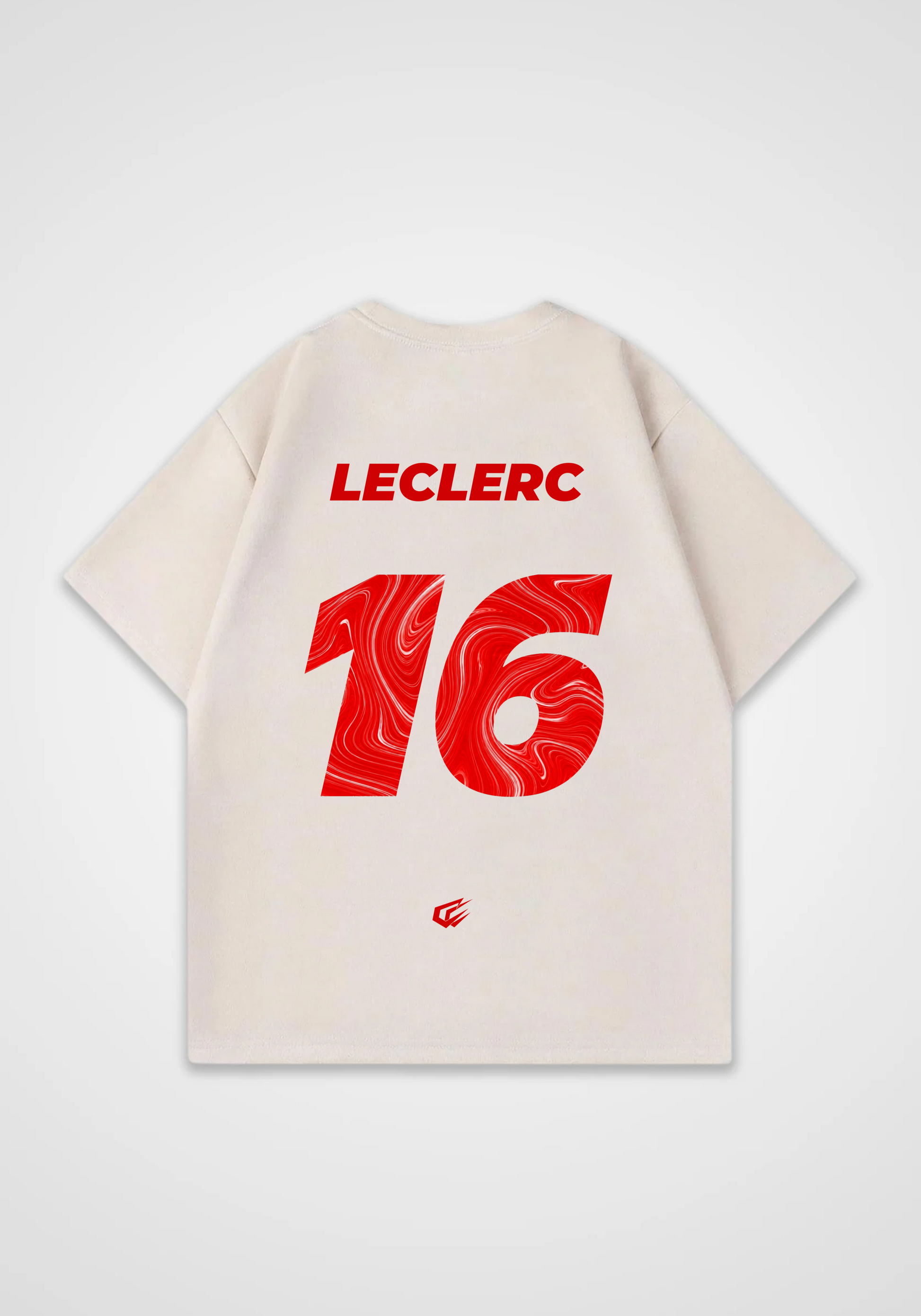 Leclerc Jersey Oversized Shirt - Beige Back (Designed)