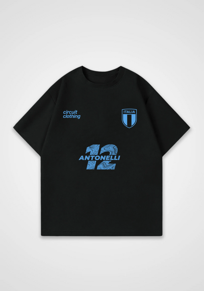Antonelli Jersey Oversized Shirt - Black Front (Designed)