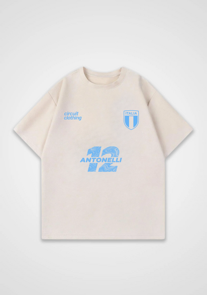 Antonelli Jersey Oversized Shirt - Beige Front (Designed)