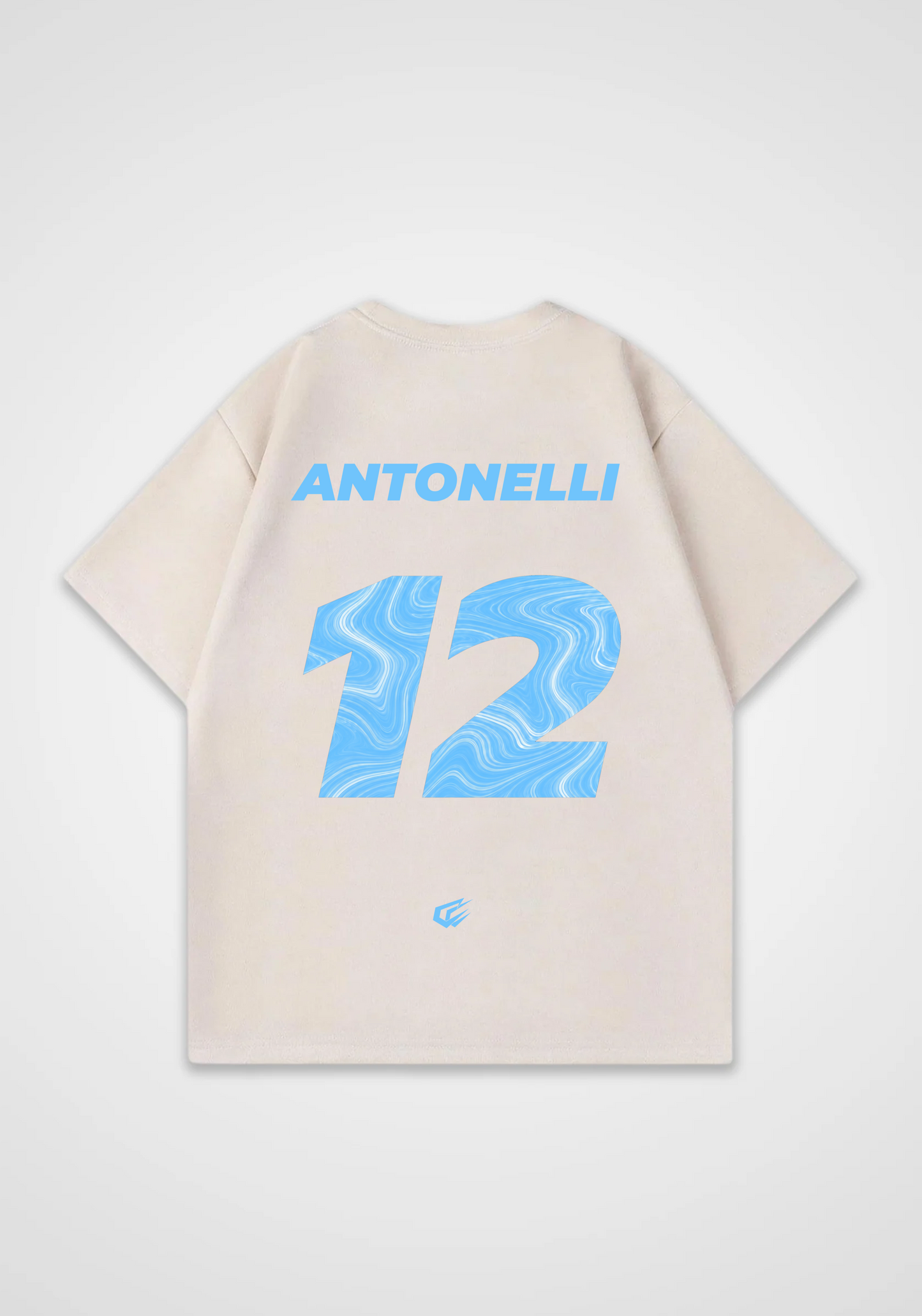 Antonelli Jersey Oversized Shirt - Beige Back (Designed)