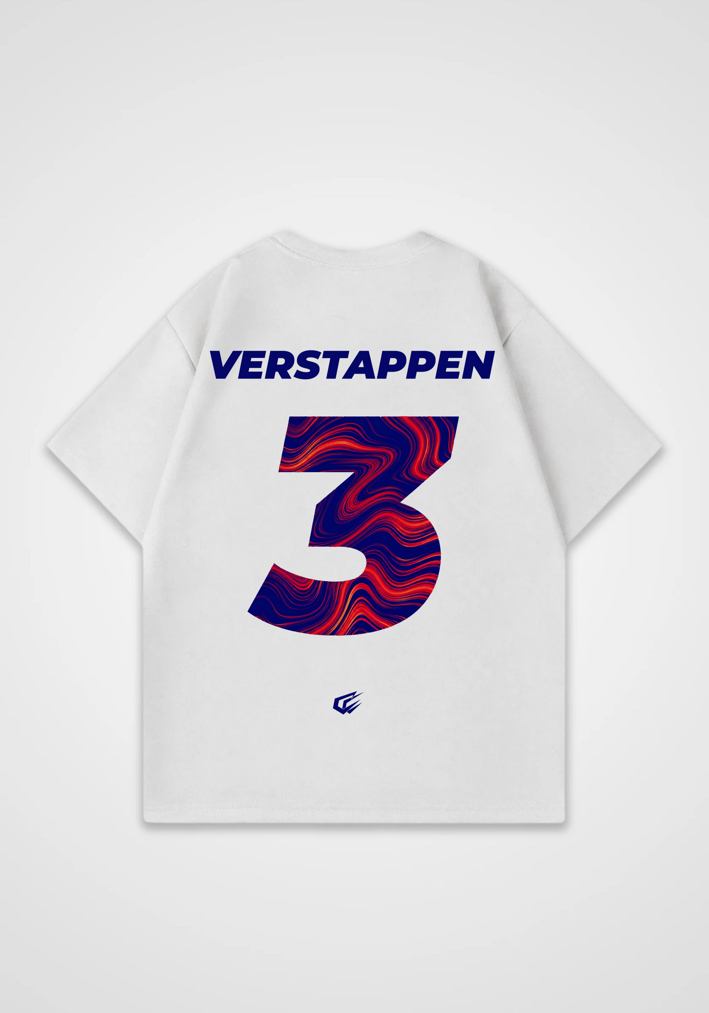 Verstappen Jersey Oversized Shirt - White Back (Designed)