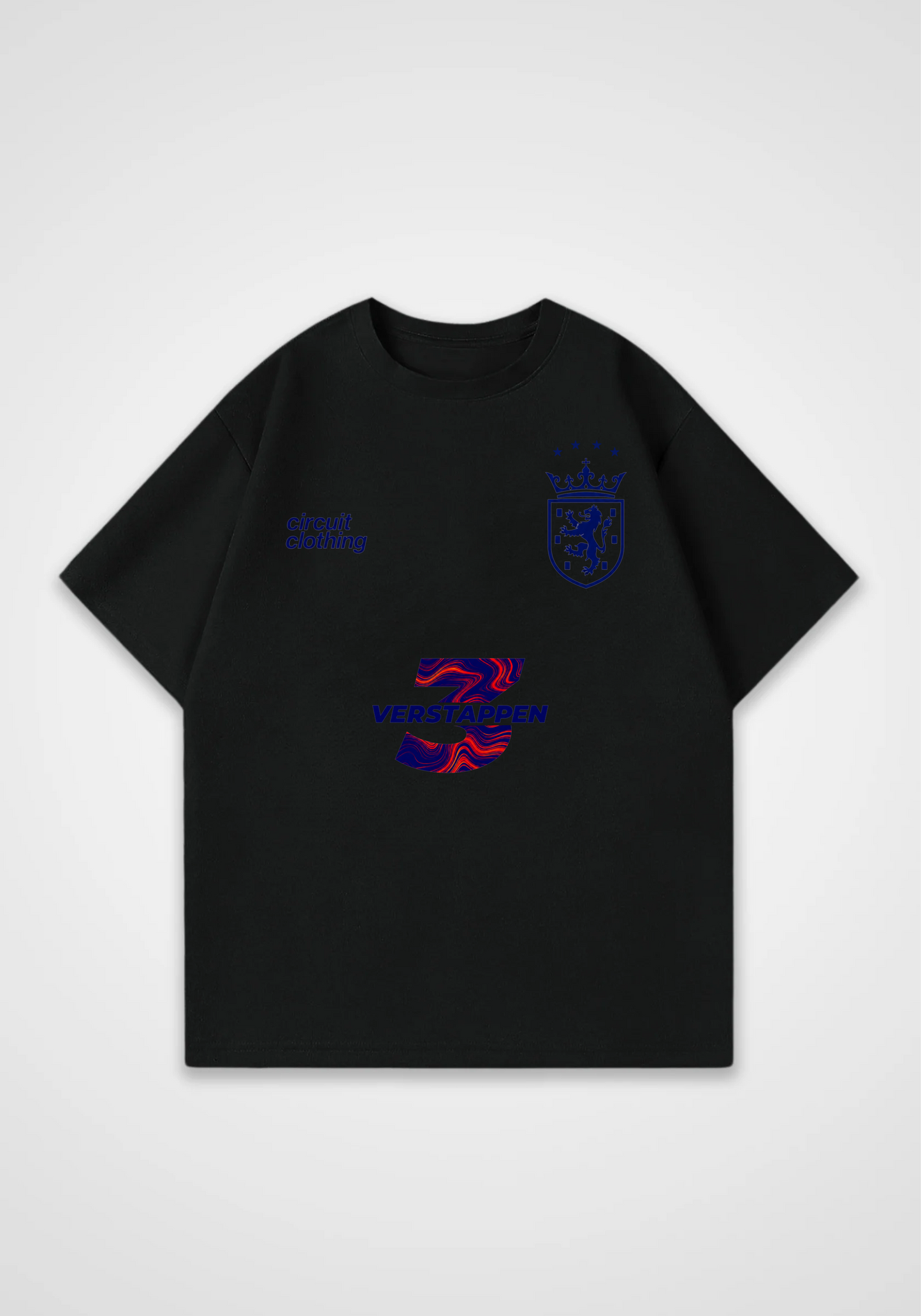 Verstappen Jersey Oversized Shirt - Black Front (Designed)