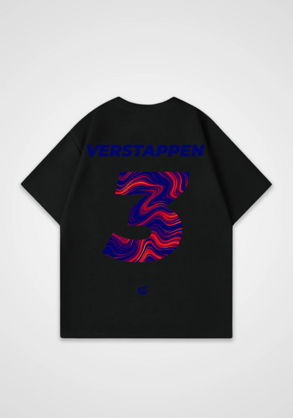 Verstappen Jersey Oversized Shirt - Black Back (Designed)