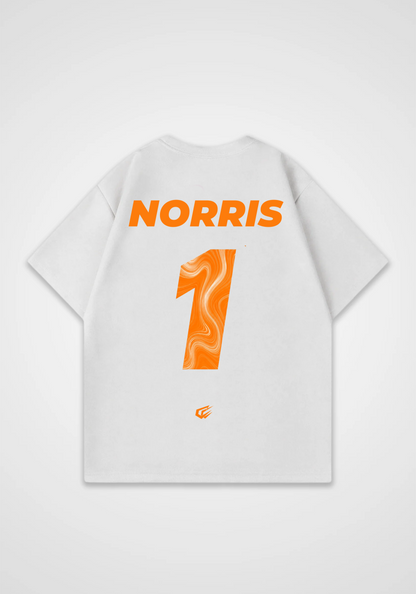 Norris Jersey Oversized Shirt - White Back (Designed)