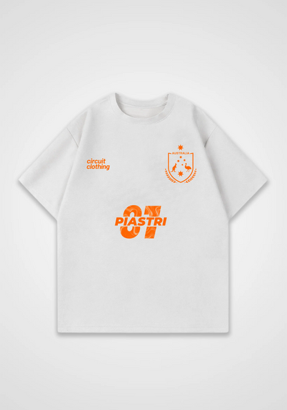 Piastri Jersey Oversized Shirt - White Front (Designed)