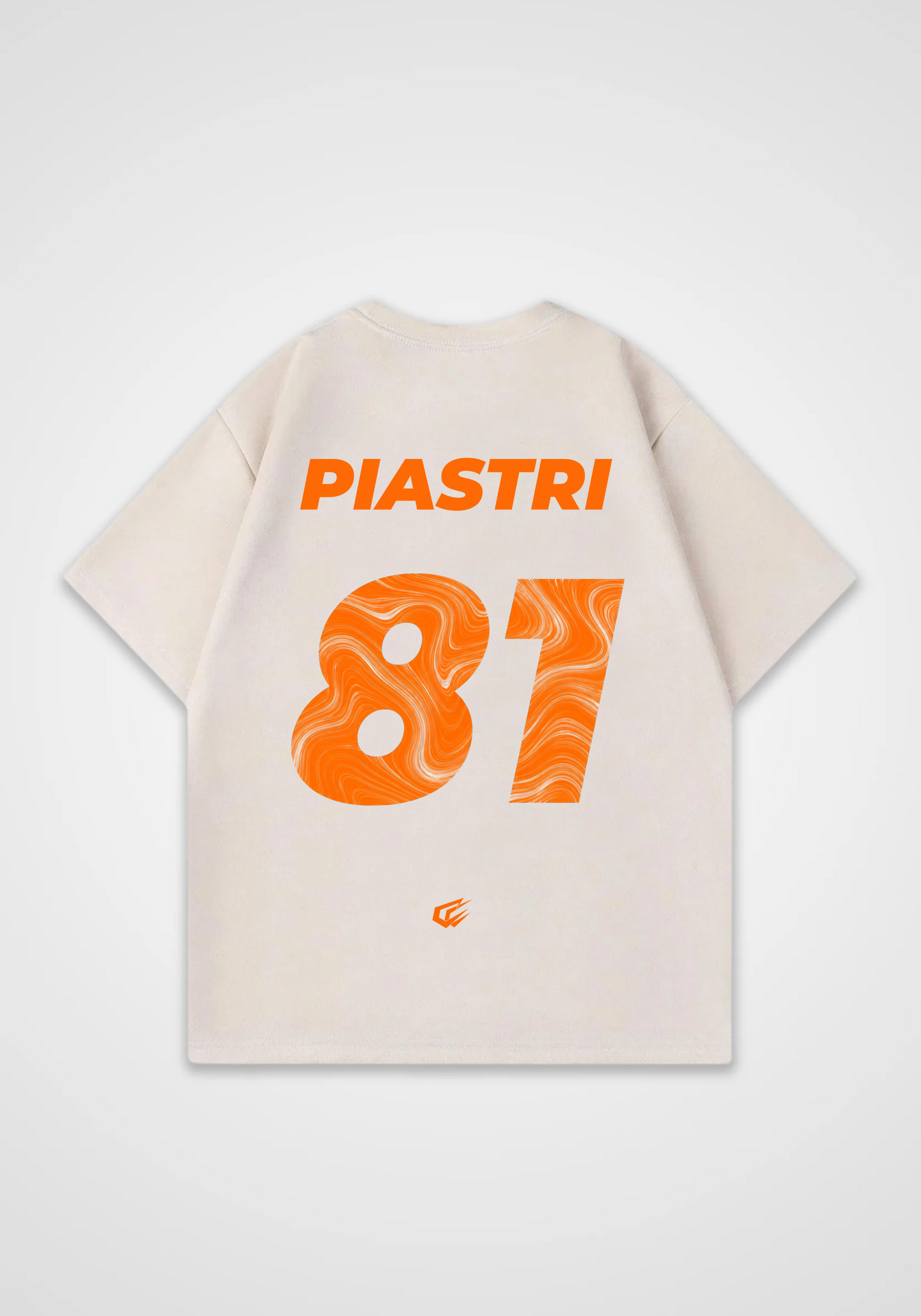 Piastri Jersey Oversized Shirt - Beige Back (Designed)