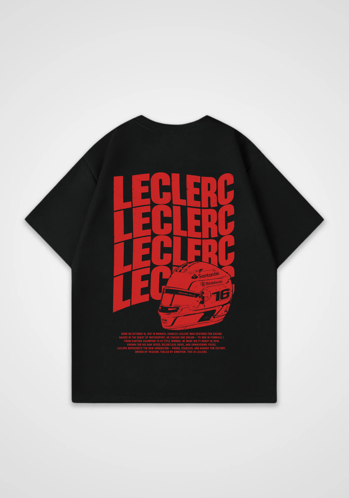 Leclerc Oversized Shirt - Black Back (Designed)