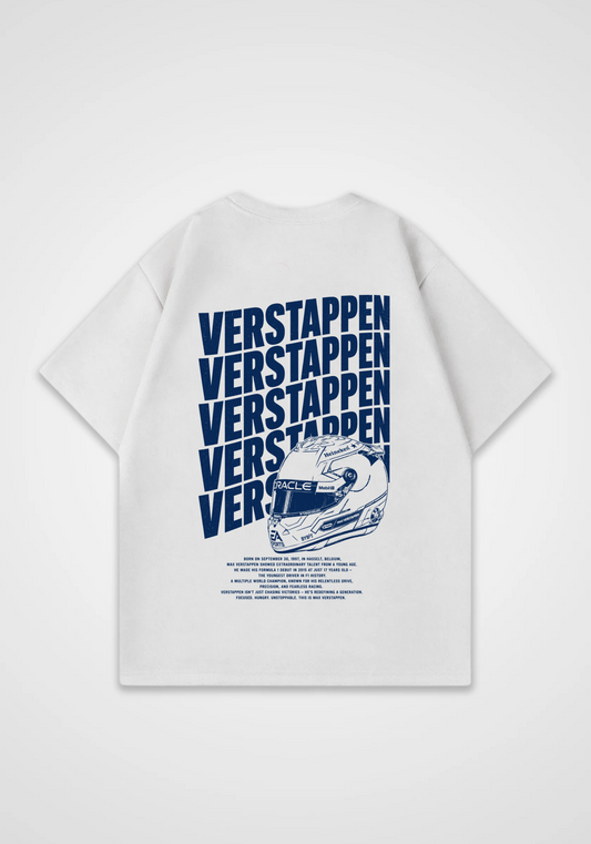 Verstappen Oversized Shirt - White Back (Designed)