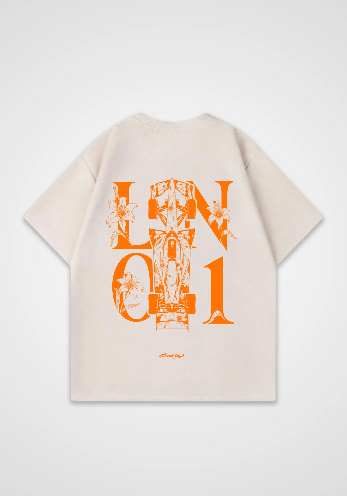LN01 Oversized Shirt - Beige Back (Designed)