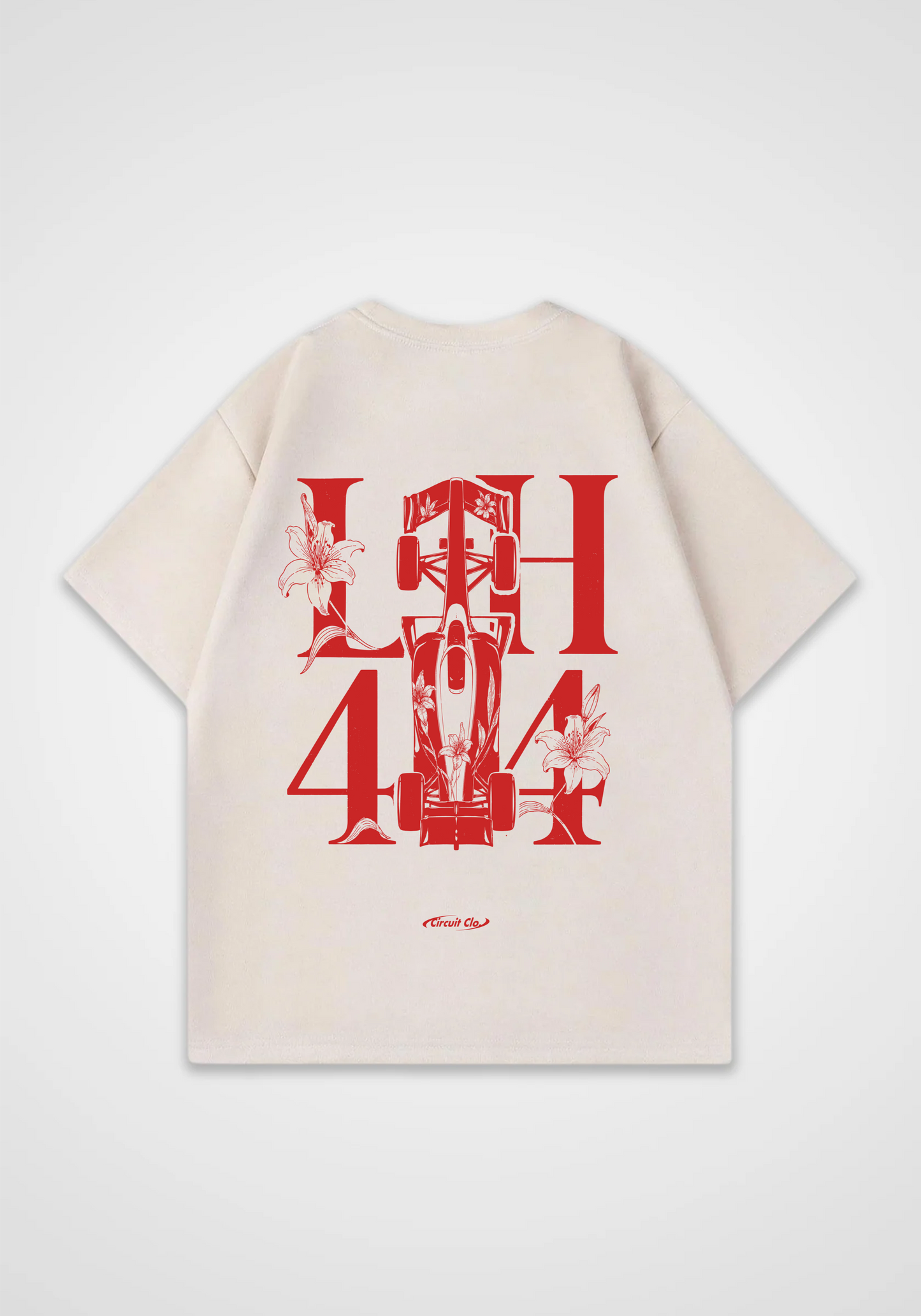 LH44 Oversized Shirt - Beige Back (Designed)
