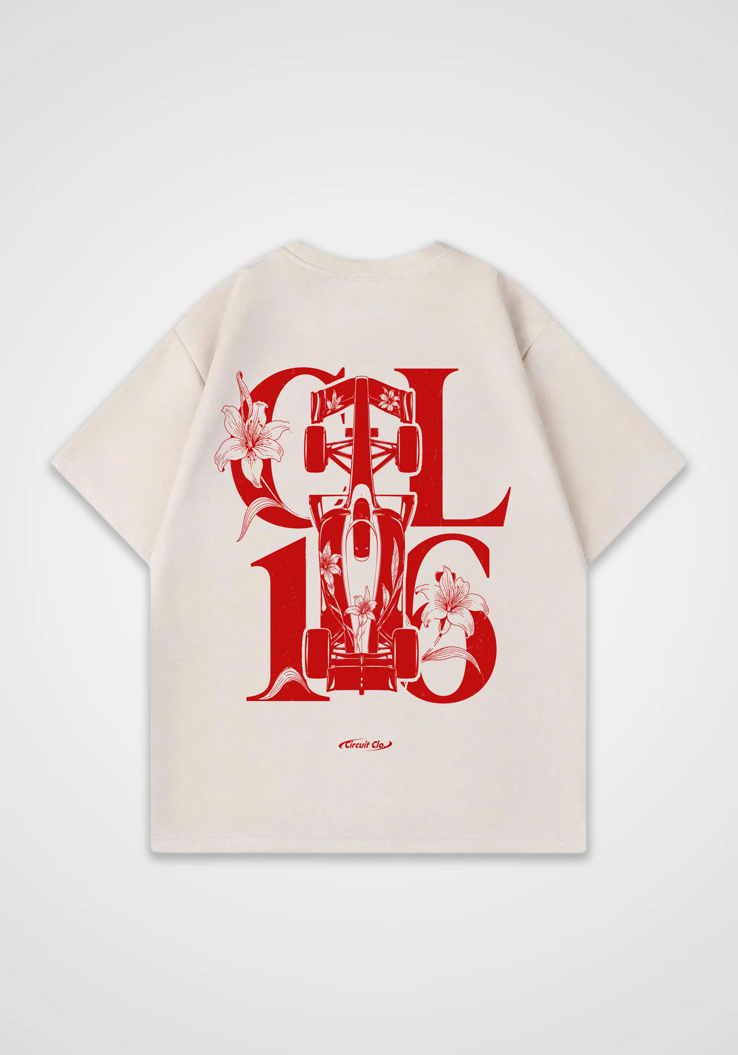 CL16 Oversized Shirt - Beige Back (Designed)