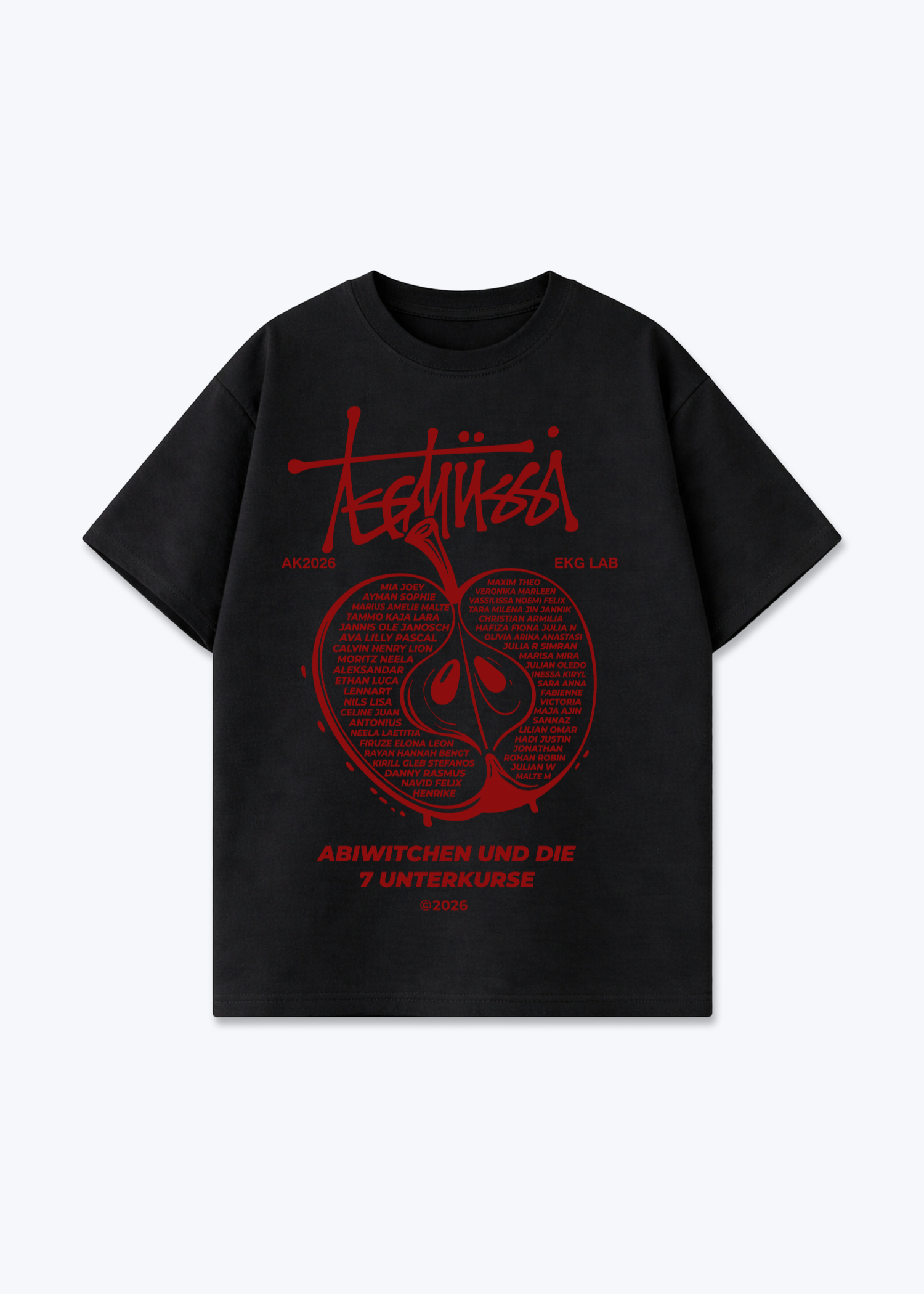 Oversized Shirt - Black Front (Designed)