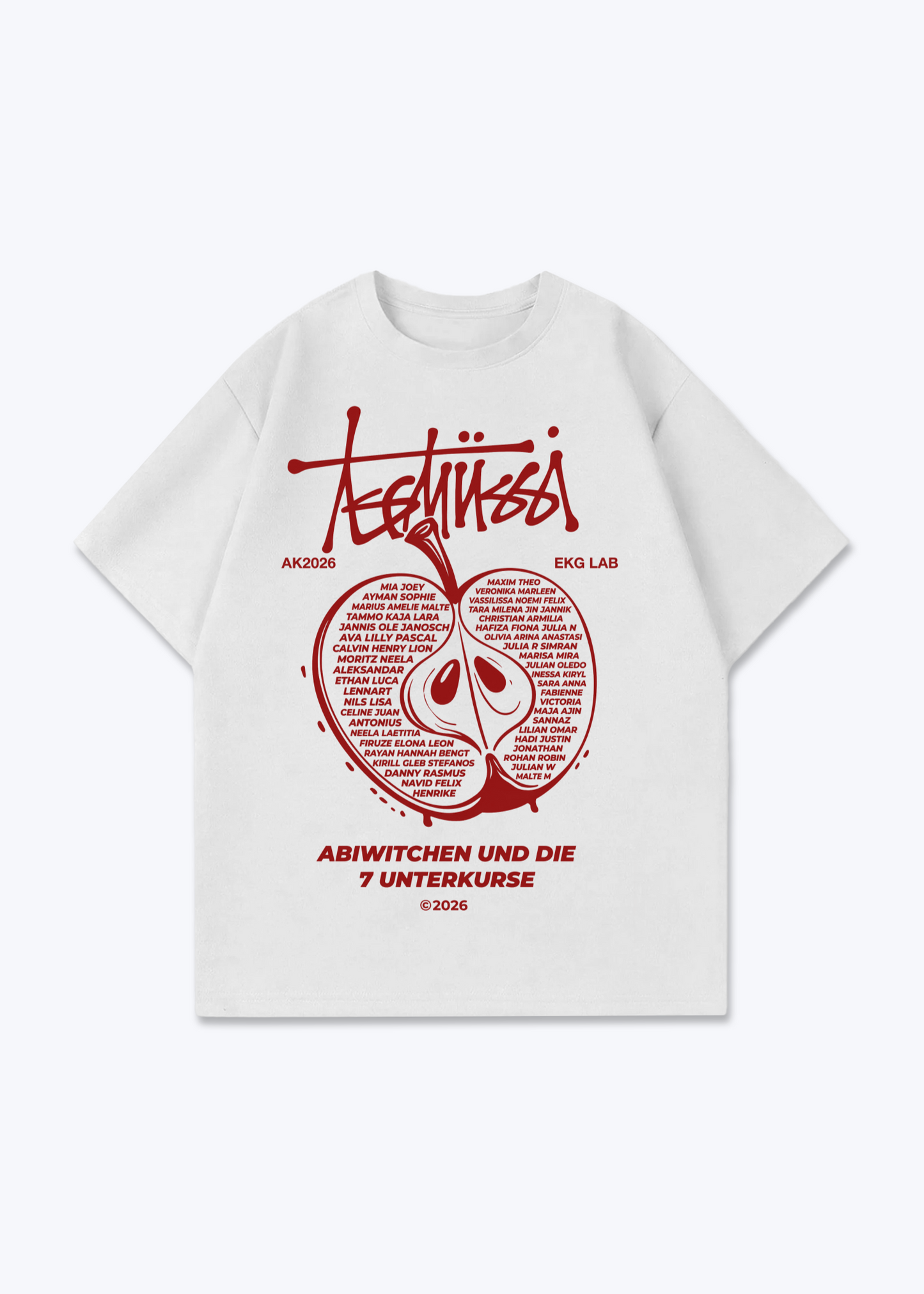 Oversized Shirt - White Front (Designed)