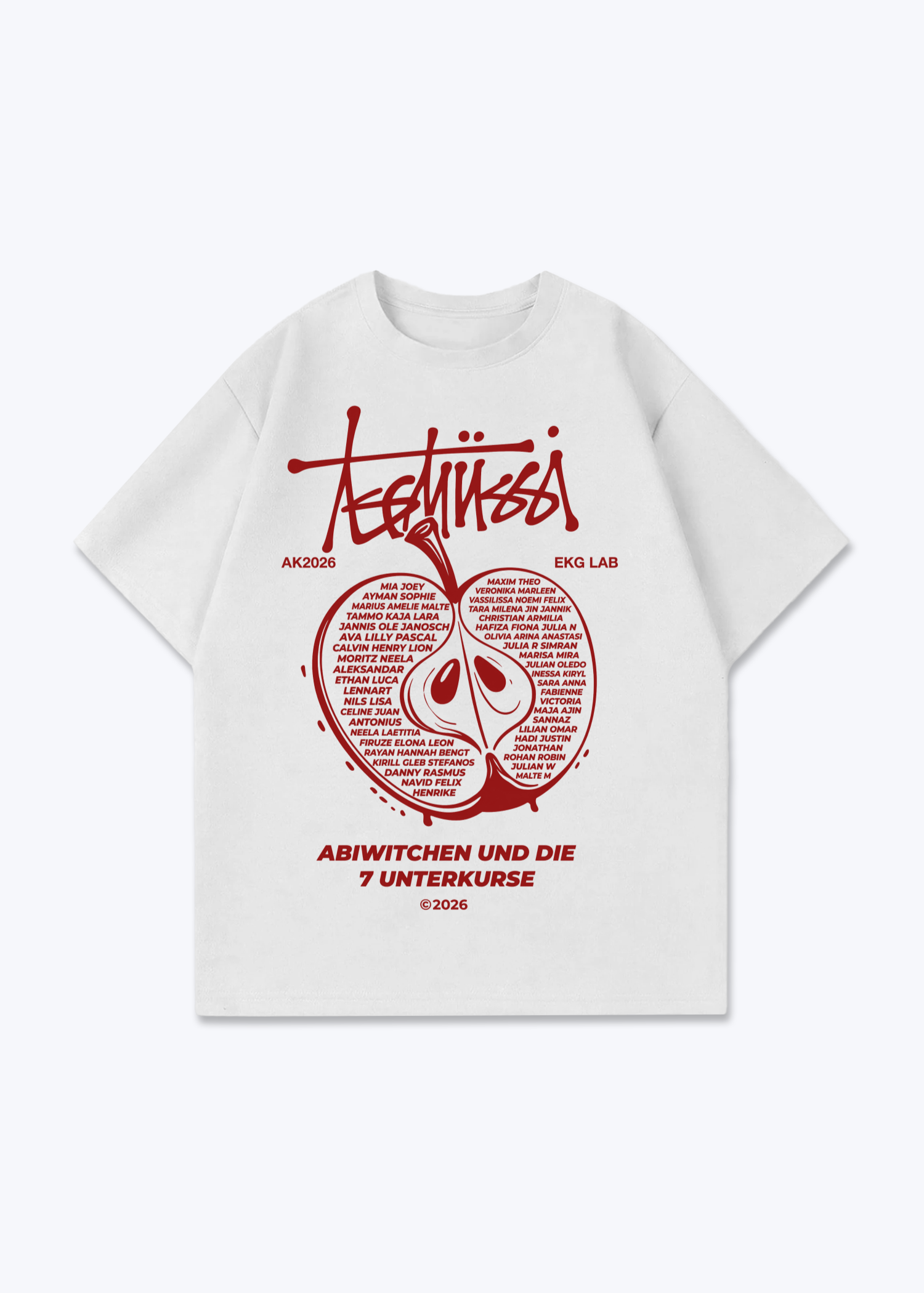 Oversized Shirt - White Front (Designed)