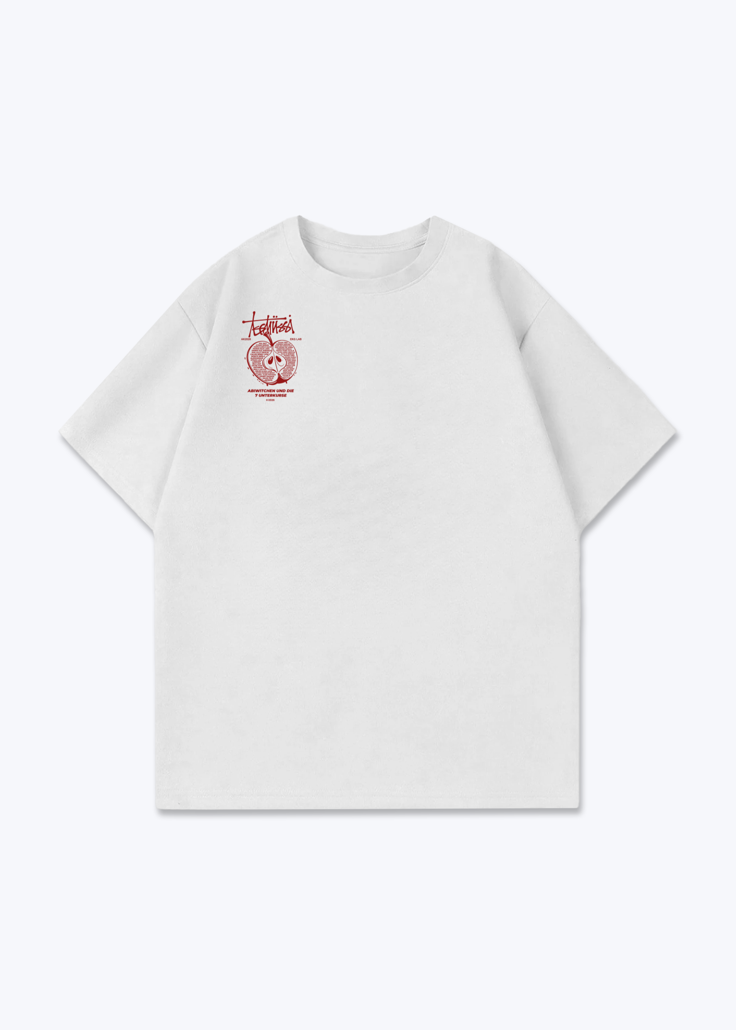 Testing Oversized Shirt - White Front (Designed)