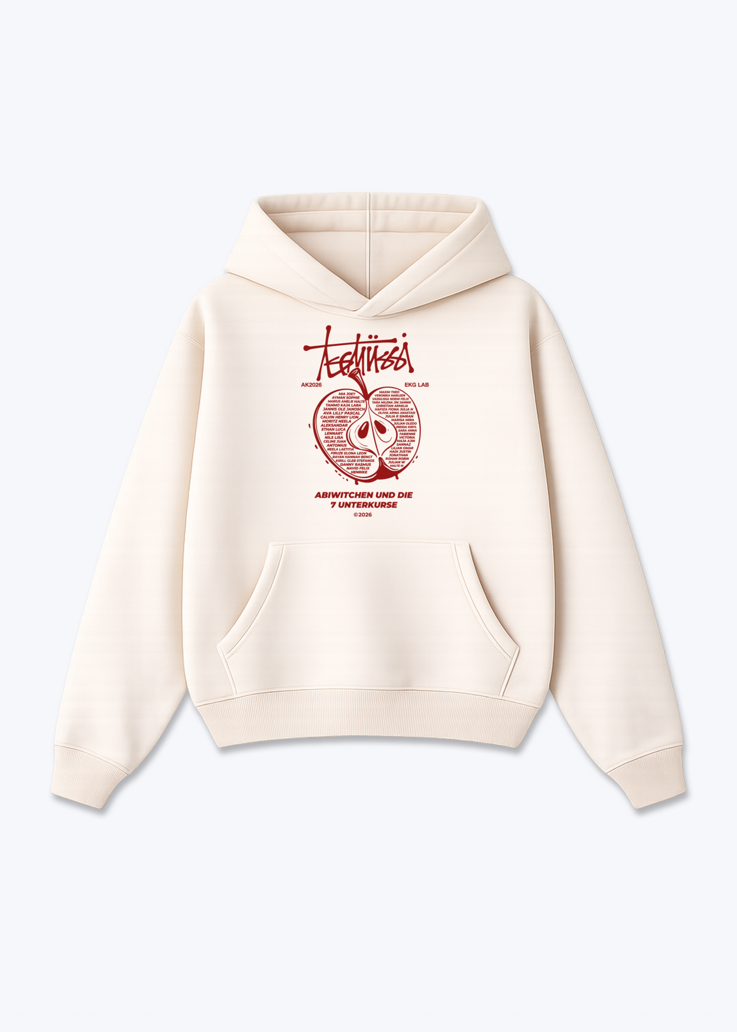 lrp Oversized Hoodie - Beige Front (Designed)
