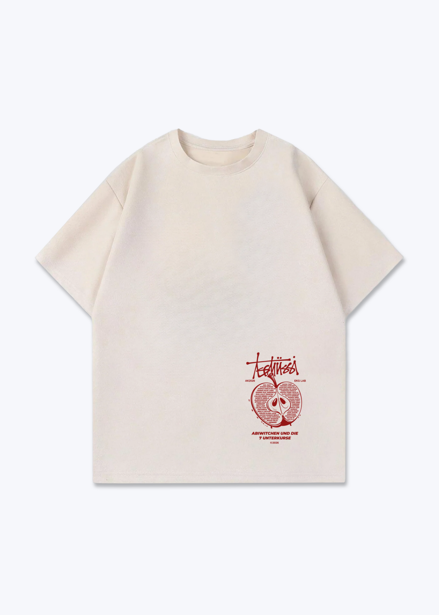 Abut Oversized Shirt - Beige Front (Designed)