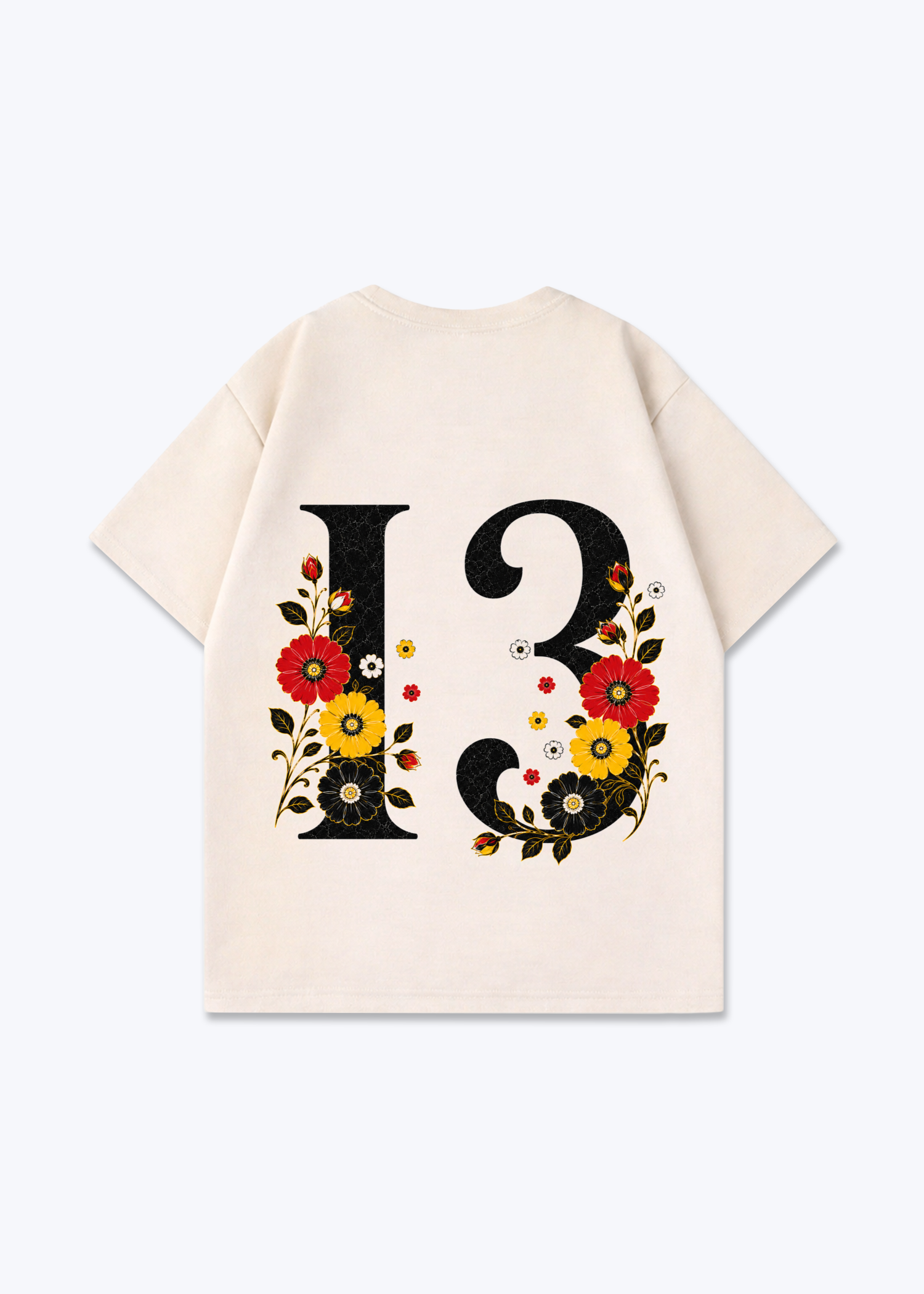 toeast Oversized Shirt - Beige Back (Designed)