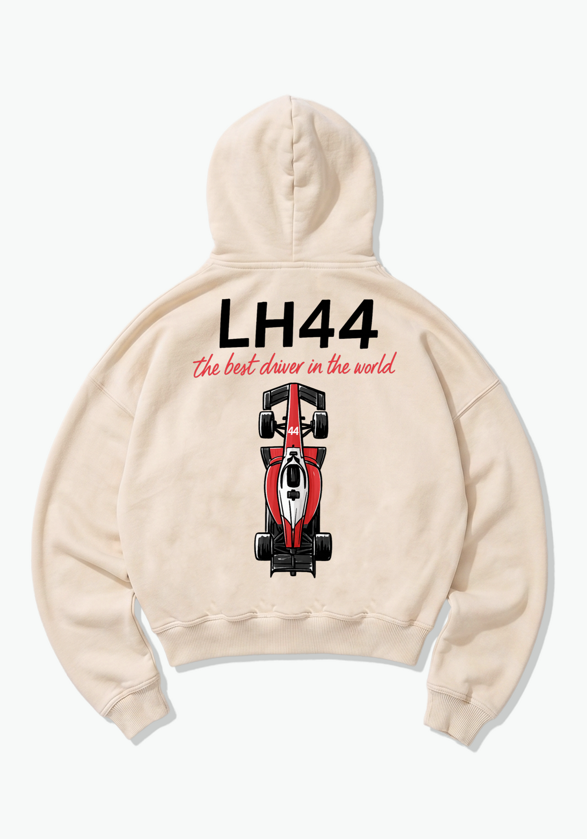 Best Driver In The World Oversized Hoodie - Beige Back (Designed)