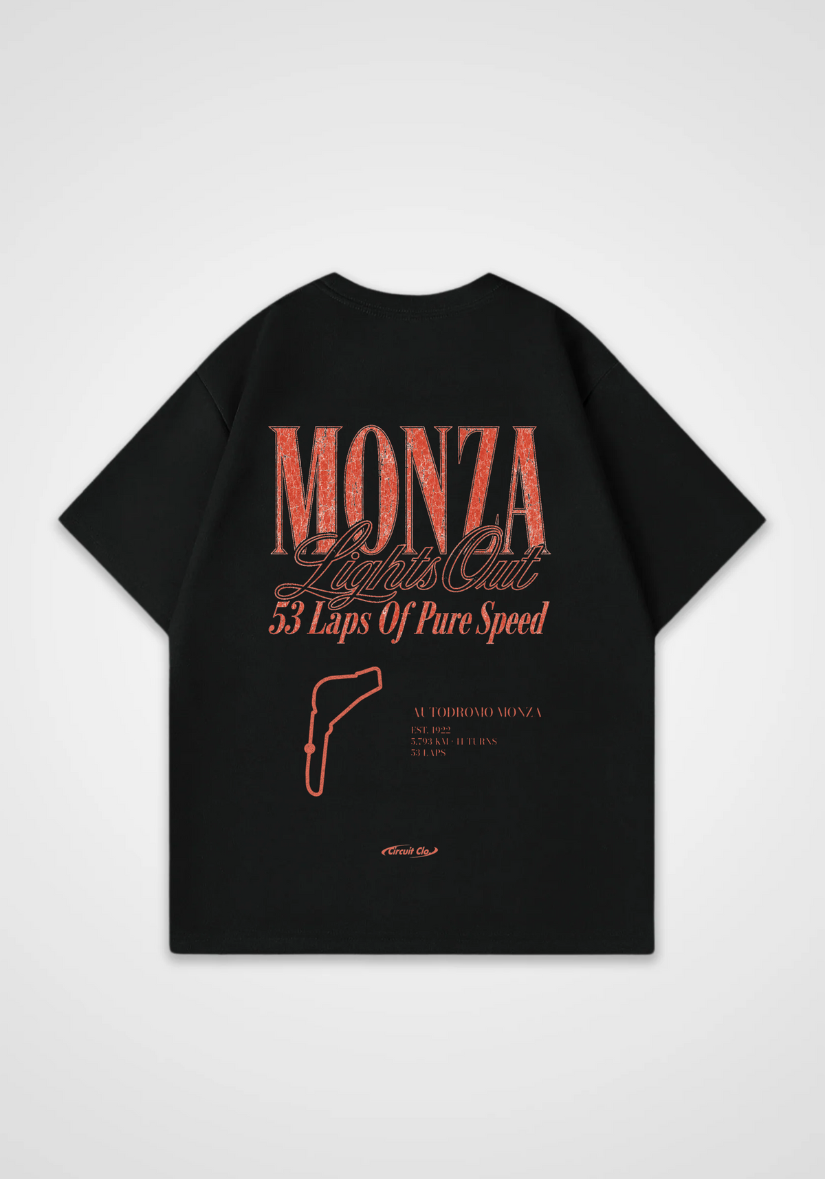 Monza Lights Out Oversized Shirt - Black Back (Designed)